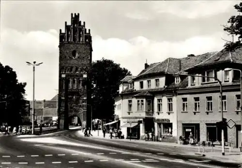 Ak Anklam in Mecklenburg Vorpommern, Steintor, Rudolf-Breitscheid-Platz, Straßenpartie