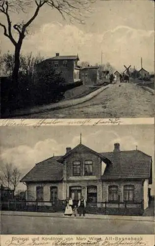 Ak Alt Bennebek in Schleswig Holstein, Straßenpartie, Bäckerei, Konditorei von Marx Wiese