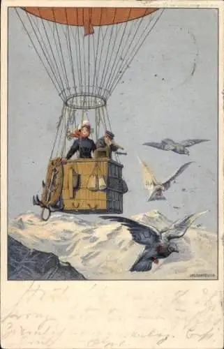 Ganzsachen Ak Internationale Luftschifffahrt Ausstellung Frankfurt am Main 1909, ILA, Ballon