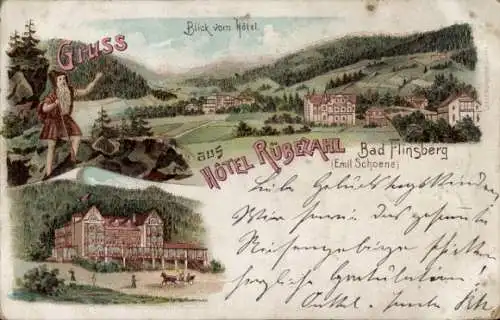 Litho Świeradów Zdrój Bad Flinsberg Schlesien, Hotel Rübezahl