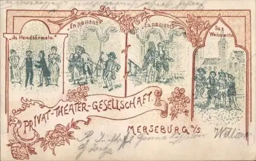 Ak Merseburg an der Saale, Privat-Theater-Gesellschaft