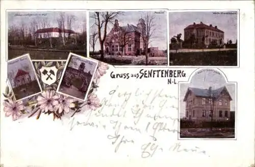 Ak Senftenberg in der Niederlausitz, Schloss, Post