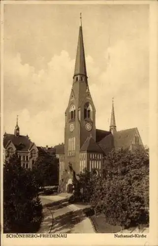 Ak Berlin Schöneberg Friedenau, Nathanael-Kirche