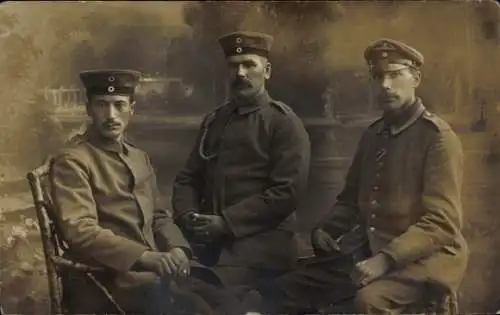 Foto Ak Deutsche Soldaten in Uniformen, KB Inf. Rgt. 3, I WK