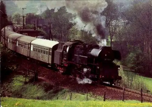 Ak Deutsche Eisenbahn, Dampflok, 65 1015 mit P 9075