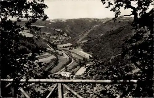 Ak Vianden Luxemburg, Panorama, Our-Tal