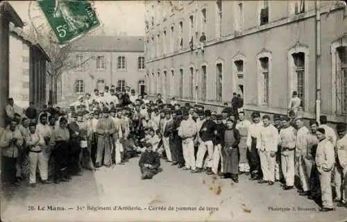 Ak Le Mans Sarthe, 31. Artillerie-Regiment, Kartoffelkorvée