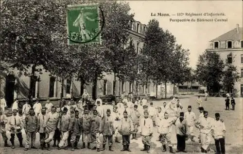 Ak Le Mans Sarthe, 117. Infanterieregiment, Zentralgebäude