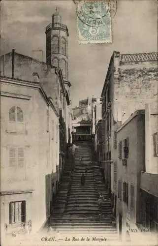 Ak Oran Algerien, Rue de la Mosquée