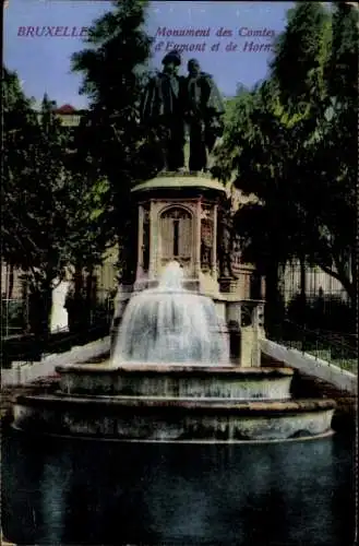 Ak Brüssel Brüssel, Denkmal der Grafen von Egmont und Horn