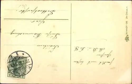 Präge Ak Glückwunsch Geburtstag, Veilchen, Truhe