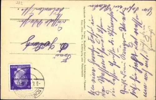 Ak Spessartbauer, Mann raucht Zigarre, Porträt