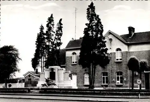 Ak Zele Ostflandern, Denkmal, Bahnhof