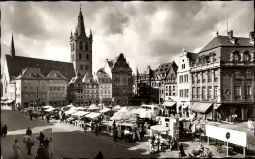 Ak Trier an der Mosel, Hauptmarkt, St. Gangolf