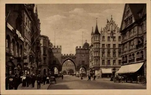 Ak München, Neuhauserstraße, Karlstor