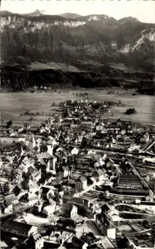 Ak Les Échelles Savoie, et Entre deux Guiers, vue generale aerienne