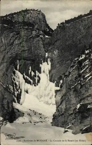 Ak Modane Savoie, La Cascade de St-Benoit en Hiver