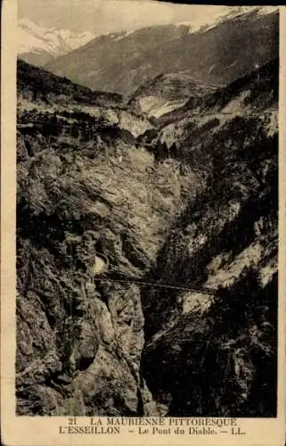 Ak Saint Michel de Maurienne Savoie, l'Esseillon, Le Pont du Diable