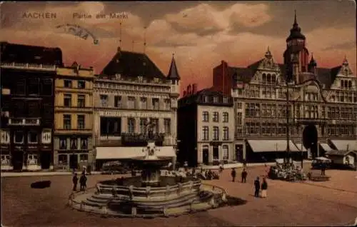 Ak Aachen in Nordrhein Westfalen, Markt