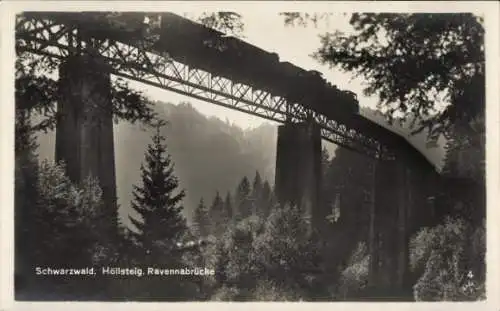 Ak Breitnau im Schwarzwald, Höllental, Höllsteig, Ravenna Viadukt, Eisenbahnbrücke