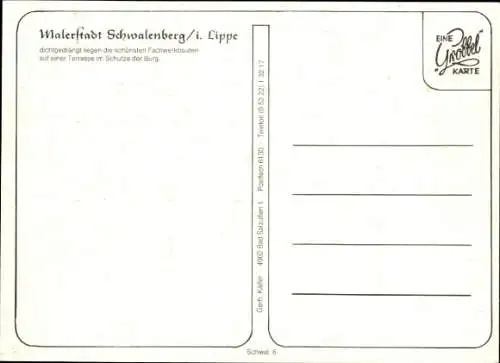 Ak Schwalenberg in Lippe, Gesamtansicht