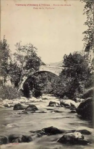 Ak Thônes Haute Savoie, Route des Aravis, Pont de la Vacherie