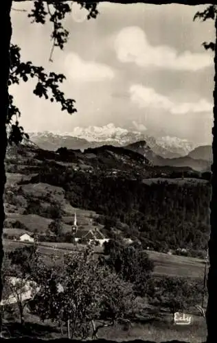 Ak Zwiebel Haute Savoie, Kirche, Mont Blanc