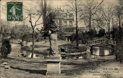 Ak Asnières-sur-Seine Hauts-de-Seine, Chateau Pouget, Ensemble des Parks