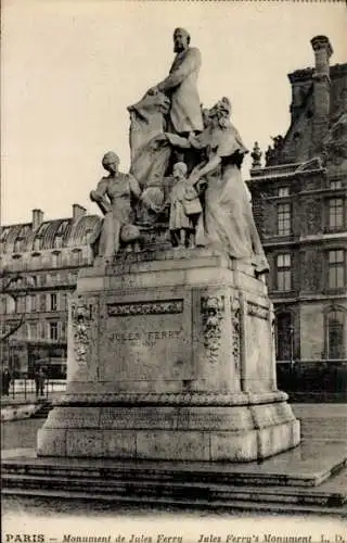 Ak Paris, Jules-Ferry-Denkmal