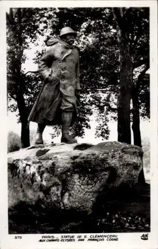 Ak Paris VIIIe Élysée, Statue von G. Clemenceau