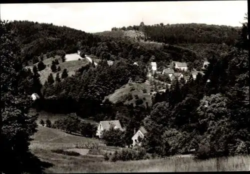 Ak Berlebeck Detmold im Teutoburger Wald, Lippische Schweiz, Blick vom Hangstein zum Hermannsdenkmal