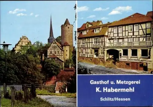 Ak Schlitz in Hessen, Gasthof und Metzgerei Habermehl