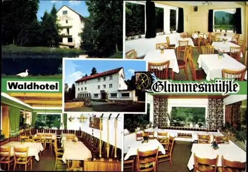 Ak Bad Hersfeld Hessen, Waldhotel Glimmesmühle, Innenansicht