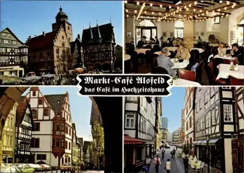 Ak Alsfeld in Hessen, Markt-Cafe Alsfeld, Hochzeitshaus, Innenansicht