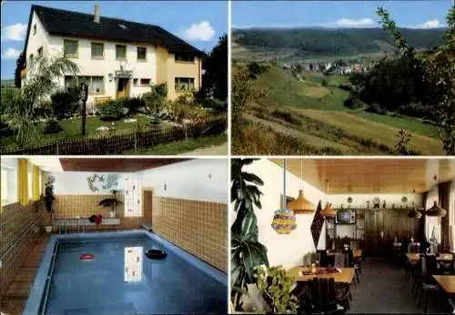 Ak Rengershausen Frankenberg an der Eder, Haus Nuhnetal, Schwimmhalle, Panorama, Speiseraum