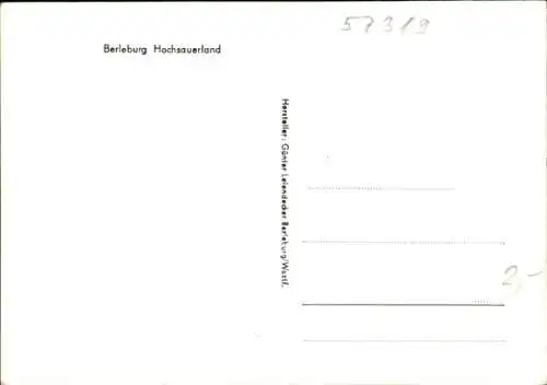 Ak Bad Berleburg in Westfalen, Schlosspark, Fürstliches Schloss, Gesamtansicht