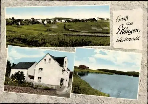 Ak Elbingen im Westerwald, Gesamtansicht, Haus, Gewässer