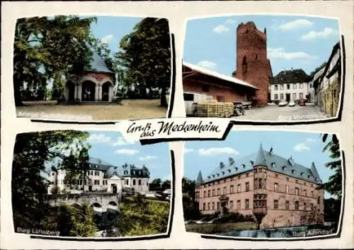 Ak Meckenheim im Rheinland, Krieger-Gedächtniskapelle, Burg Lüftelberg, Burg Adendorf, Münchhausen