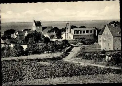 Ak Ostseebad Heiligenhafen in Holstein, evangelische und katholische Kirche