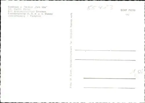 Ak Krummenau im Hunsrück, Gasthaus und Pension Zum Idar