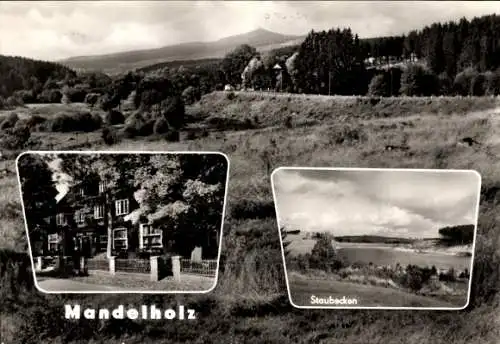 Ak Mandelholz Elend Oberharz am Brocken, Teilansicht, Panorama, Staubecken