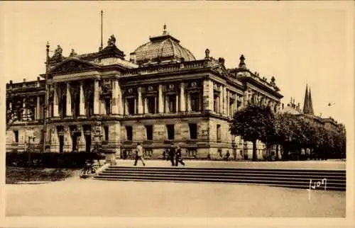 Ak Strasbourg Straßburg Elsass Bas Rhin, Bibliotheque Nationale et Universitaire