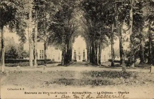 Ak Vitry le François Marne, Aulnay-l'Aitre, Le Chateau, l'Avenue