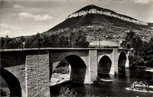 Ak Millau Aveyron, Le Pont de Cureplats et le Pic d'Agast