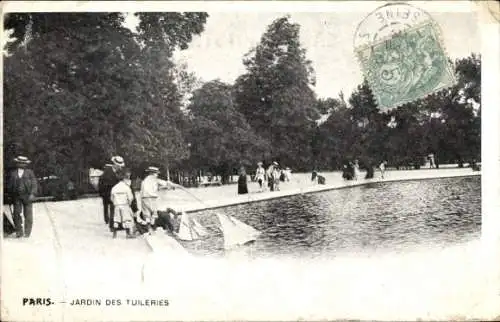 Ak Paris I Louvre, Jardin des Tuileries