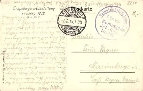 Ak Freiberg in Sachsen, Erzgebirgsausstellung 1912, Gelände, Besucher
