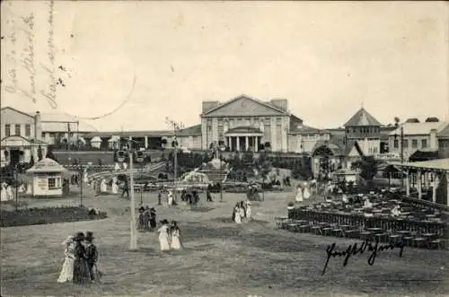 Ak Freiberg in Sachsen, Erzgebirgsausstellung 1912, Gelände, Besucher