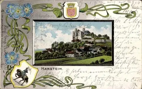 Passepartout Ak Rimbach Bornhagen im Eichsfeld, Burg Hanstein