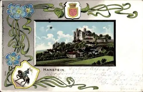 Passepartout Ak Rimbach Bornhagen im Eichsfeld, Burg Hanstein