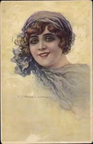 Künstler Ak Corbella, T., Portrait einer Frau